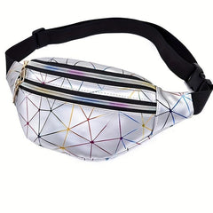 3D Laser Fanny Pack Waterproof Sports Waist Bag Holographic