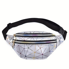 3D Laser Fanny Pack Waterproof Sports Waist Bag Holographic