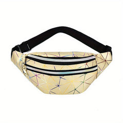 3D Laser Fanny Pack Waterproof Sports Waist Bag Holographic