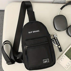 Letter Graphic Sling Bag Nylon Crossbody Bag