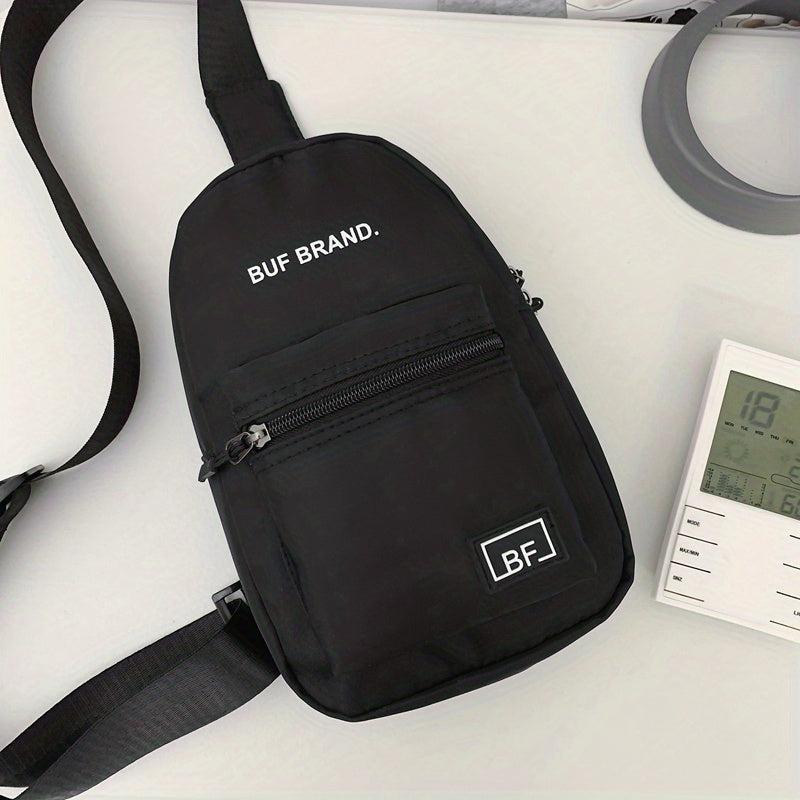 Letter Graphic Sling Bag Nylon Crossbody Bag