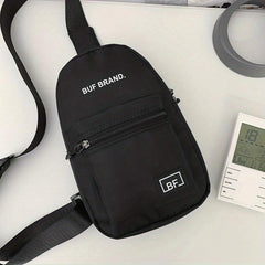 Letter Graphic Sling Bag Nylon Crossbody Bag