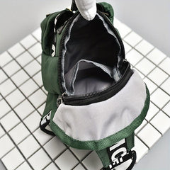 Canvas Street Sling Pack Mini Waist Bag for Outdoor Sports