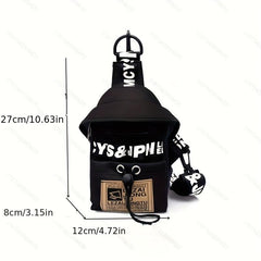 Canvas Street Sling Pack Mini Waist Bag for Outdoor Sports