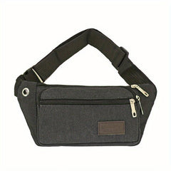 Casual Canvas Waist Bag Sports Runing Chest Bag for Outdoor Travel