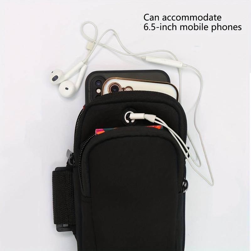 Casual Sports Arm Bag with Zipper for Mobile Phone