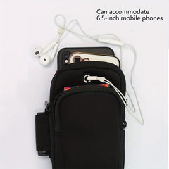 Casual Sports Arm Bag with Zipper for Mobile Phone