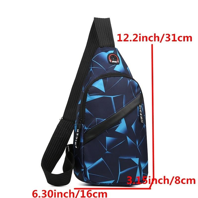 Geometric Pattern Sling Bag Chest Bag