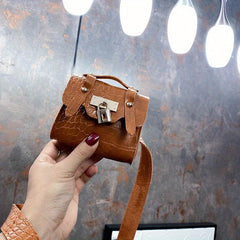 Vintage Flap Waist Bag Crocodile Embossed Fanny Pack Crossbody Purse
