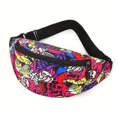 Cartoon Printed Large Capacity Waist Bag Nylon Fanny Pack