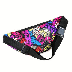 Cartoon Printed Large Capacity Waist Bag Nylon Fanny Pack