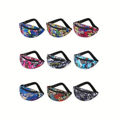 Cartoon Printed Large Capacity Waist Bag Nylon Fanny Pack