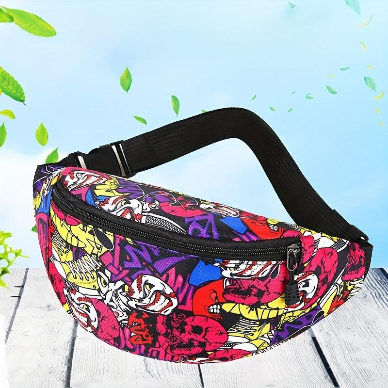 Cartoon Printed Large Capacity Waist Bag Nylon Fanny Pack