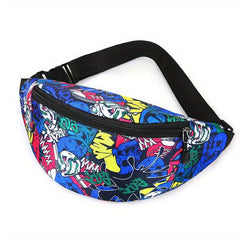 Cartoon Printed Large Capacity Waist Bag Nylon Fanny Pack