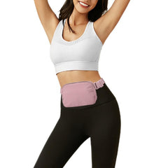Minimalist Square Waist Bag Solid Zipper Sports Running Bag
