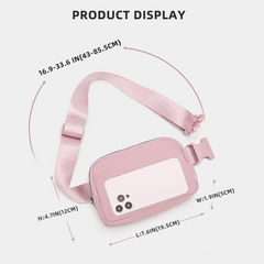 Minimalist Square Waist Bag Solid Zipper Sports Running Bag
