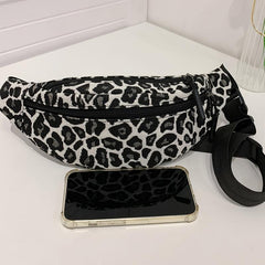 Leopard Print Outdoor Casual Chest Bag Nylon Lightweight