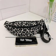 Leopard Print Outdoor Casual Chest Bag Nylon Lightweight