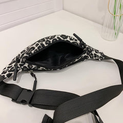 Leopard Print Outdoor Casual Chest Bag Nylon Lightweight