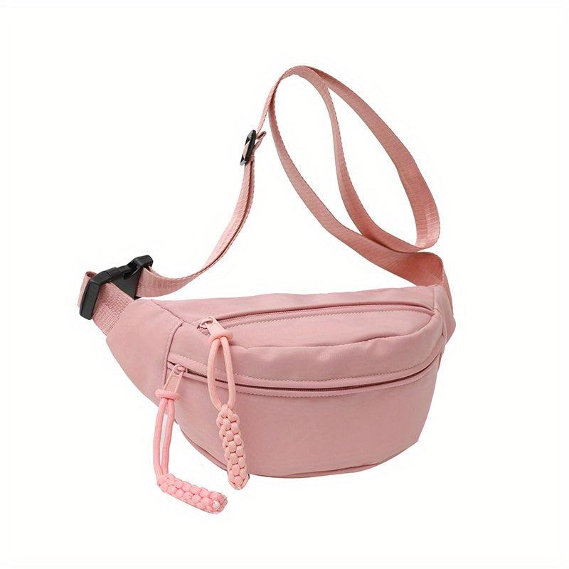 Canvas Chest Bag Zipper Fanny Pack Lightweight Crossbody Bag