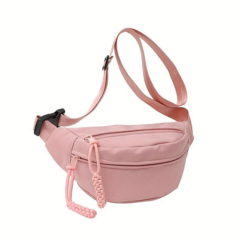 Canvas Chest Bag Zipper Fanny Pack Lightweight Crossbody Bag