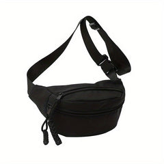 Canvas Chest Bag Zipper Fanny Pack Lightweight Crossbody Bag