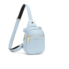 Pattern Sling Chest Bag Faux Leather Crossbody Bag Women's Waist Purse
