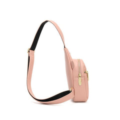 Pattern Sling Chest Bag Faux Leather Crossbody Bag Women's Waist Purse