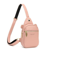 Pattern Sling Chest Bag Faux Leather Crossbody Bag Women's Waist Purse