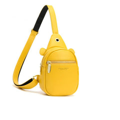Pattern Sling Chest Bag Faux Leather Crossbody Bag Women's Waist Purse