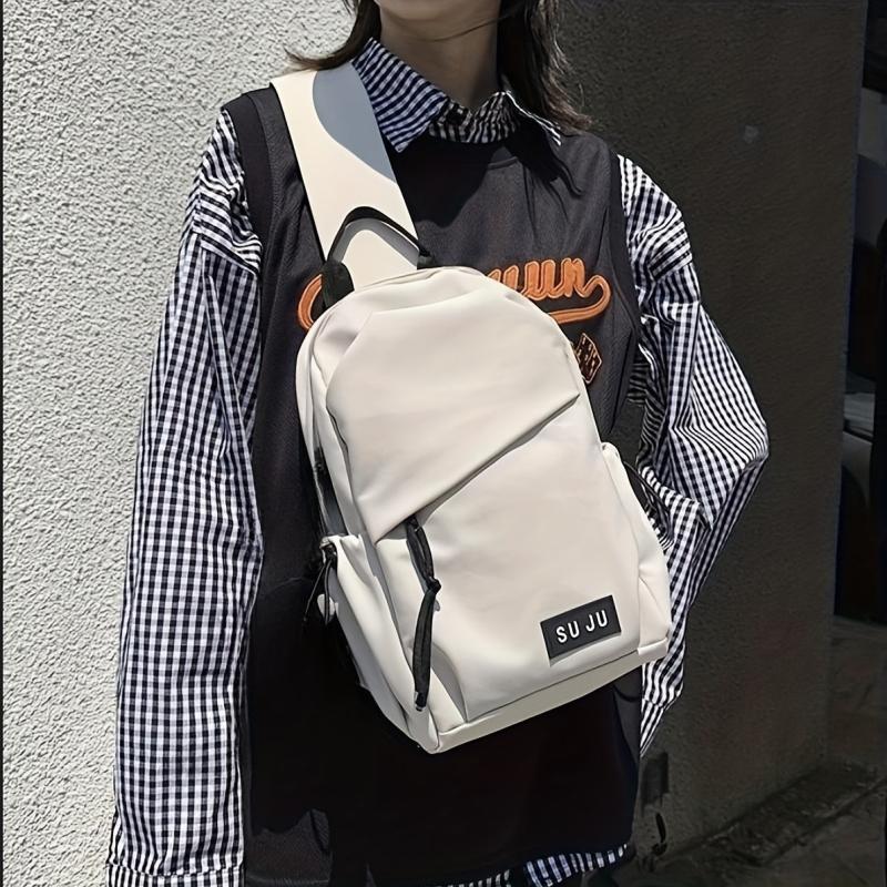 Oxford Cloth Sling Bag Street Sports Crossbody Bag Outdoor Travel Hiking Cycling