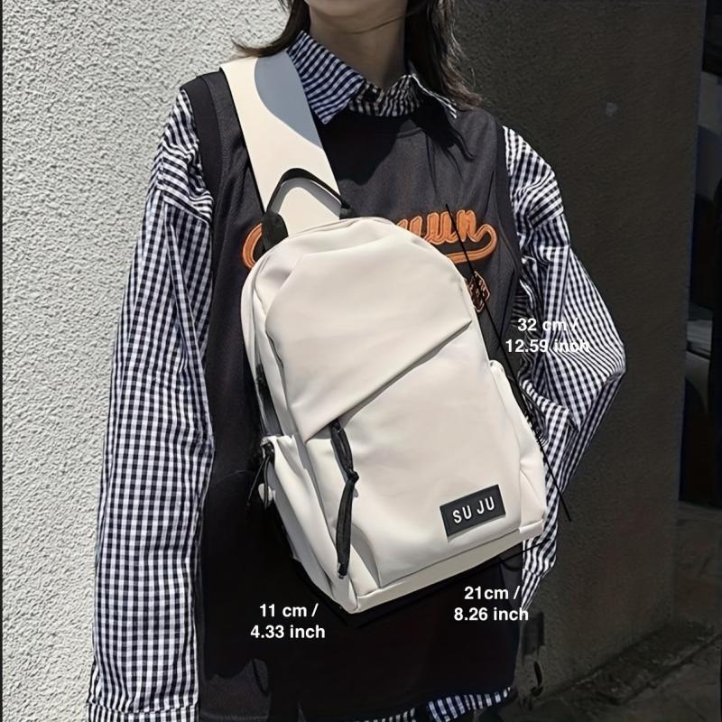 Oxford Cloth Sling Bag Street Sports Crossbody Bag Outdoor Travel Hiking Cycling