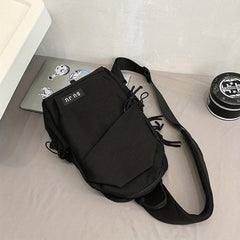 Oxford Cloth Sling Bag Street Sports Crossbody Bag Outdoor Travel Hiking Cycling