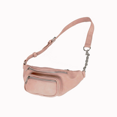 Chain Decor Fanny Pack Women's PU Leather Crossbody Bag