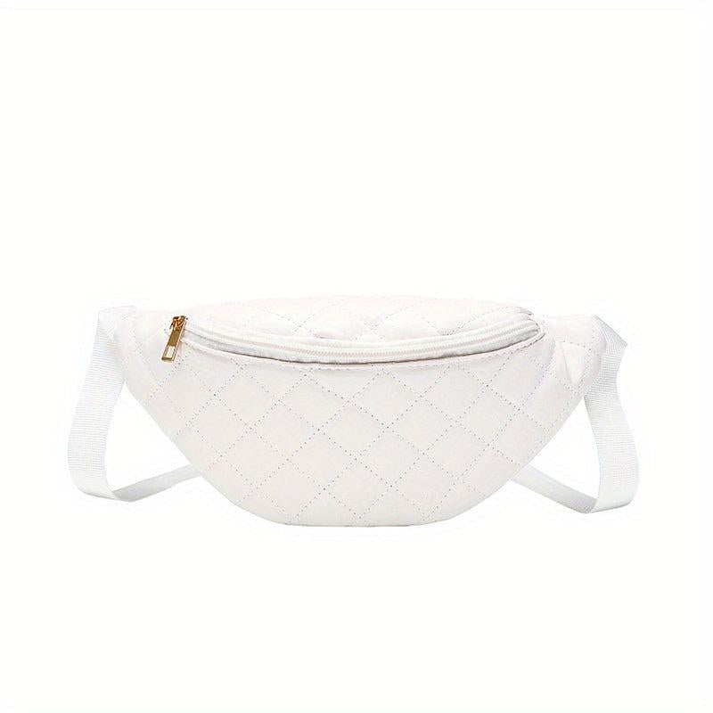 Quilted Detail Chest Bag Crossbody Bag Zipper Bag