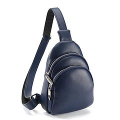 Litchi Pattern Crossbody Chest Bag Women's Sling Bag for Sports