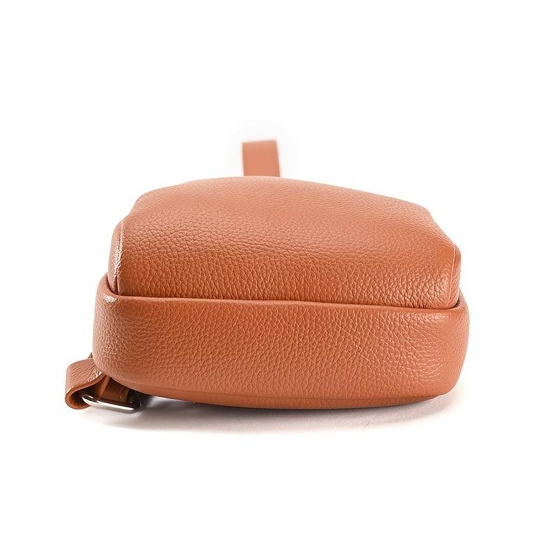 Litchi Pattern Crossbody Chest Bag Women's Sling Bag for Sports