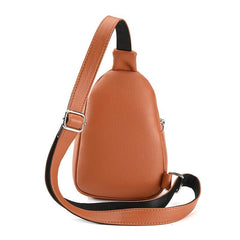 Litchi Pattern Crossbody Chest Bag Women's Sling Bag for Sports