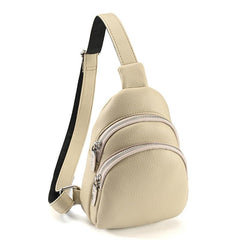 Litchi Pattern Crossbody Chest Bag Women's Sling Bag for Sports