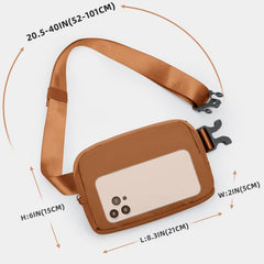 Minimalist Square Crossbody Bag Solid Chest Bag With Release Buckle