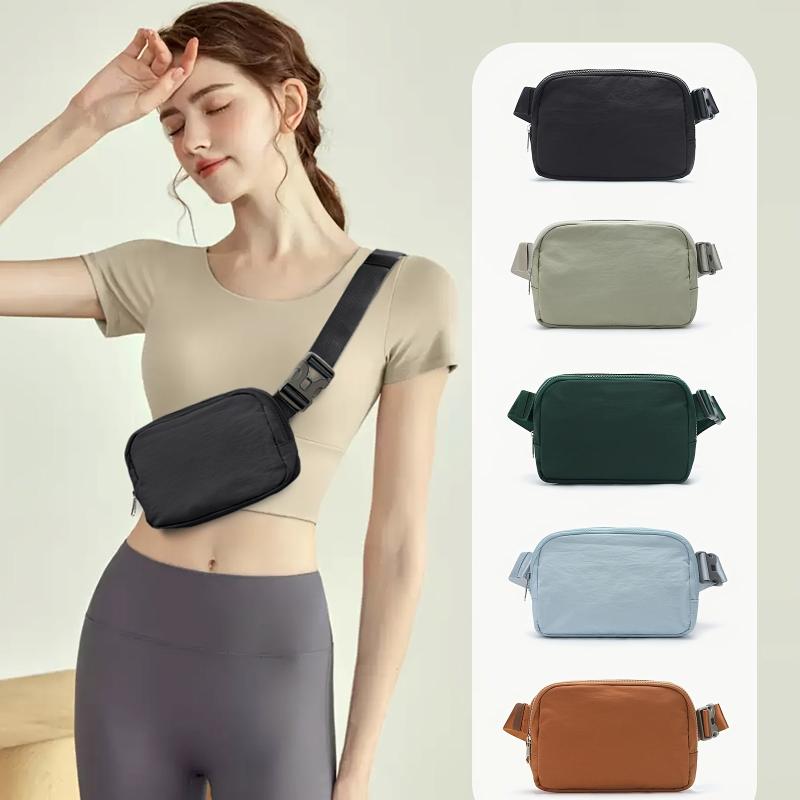 Minimalist Square Crossbody Bag Solid Chest Bag With Release Buckle