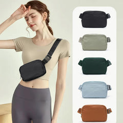Minimalist Square Crossbody Bag Solid Chest Bag With Release Buckle