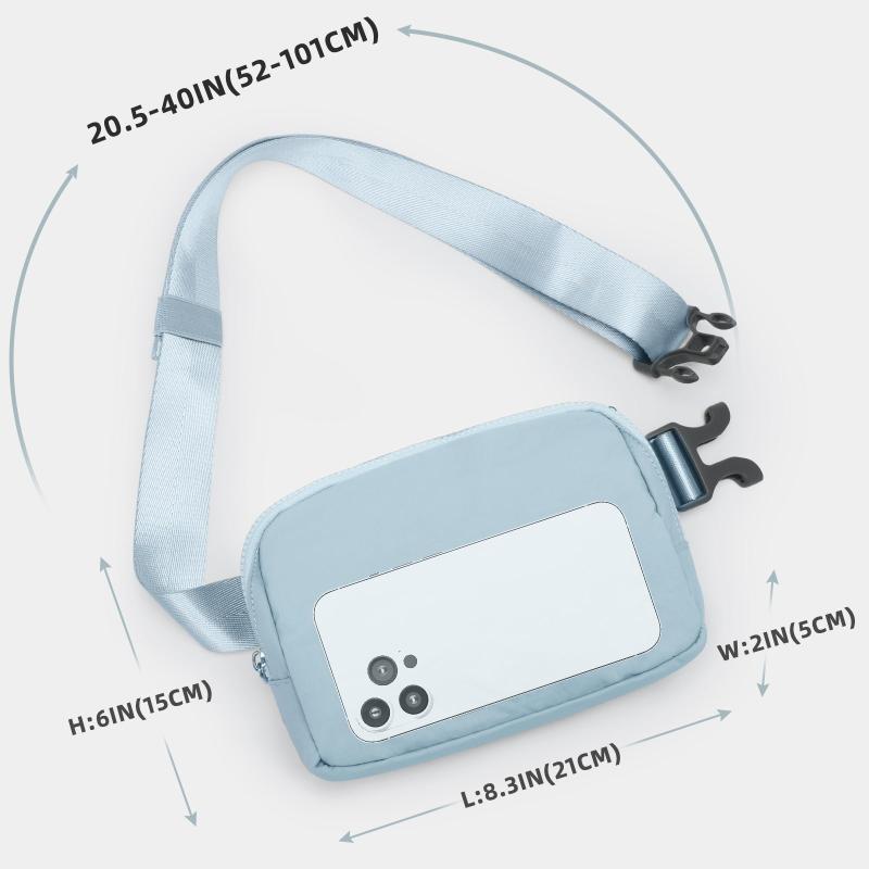 Minimalist Square Crossbody Bag Solid Chest Bag With Release Buckle
