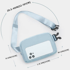 Minimalist Square Crossbody Bag Solid Chest Bag With Release Buckle