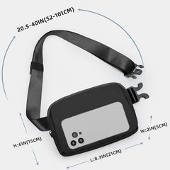 Minimalist Square Crossbody Bag Solid Chest Bag With Release Buckle