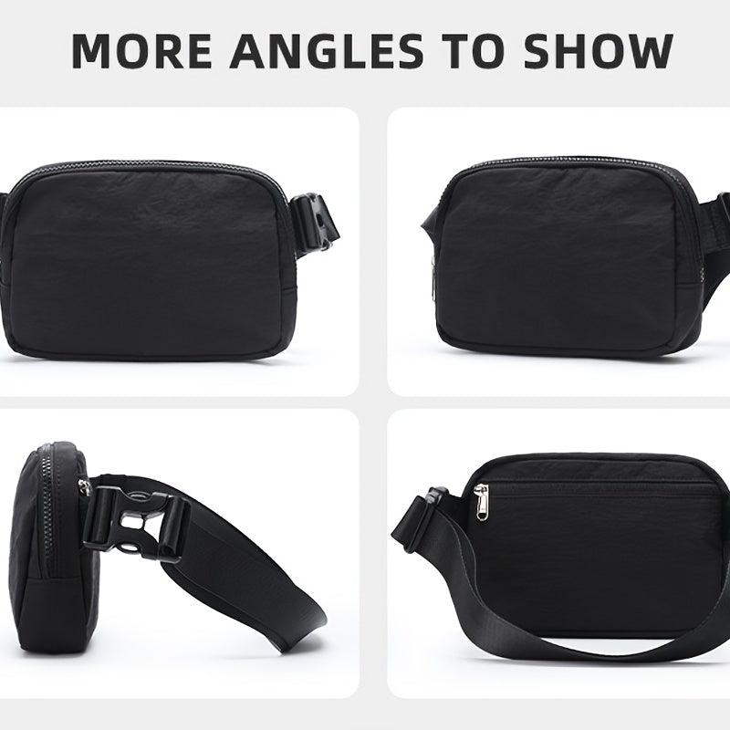 Minimalist Square Crossbody Bag Solid Chest Bag With Release Buckle