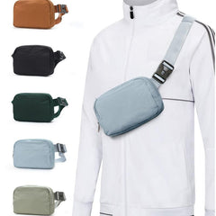 Minimalist Square Crossbody Bag Solid Chest Bag With Release Buckle