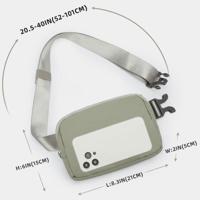 Minimalist Square Crossbody Bag Solid Chest Bag With Release Buckle