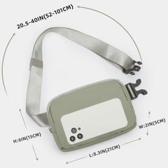 Minimalist Square Crossbody Bag Solid Chest Bag With Release Buckle