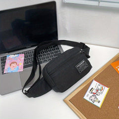 Nylon Mini Chest Bag Zipper Casual Crossbody Mini Bag Phone Storage